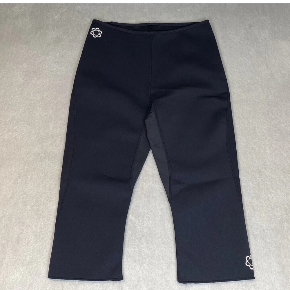 Zaggora Thermo Fit Pants Women's Large Neoprene Hot Pants Crop Capri Sauna Black